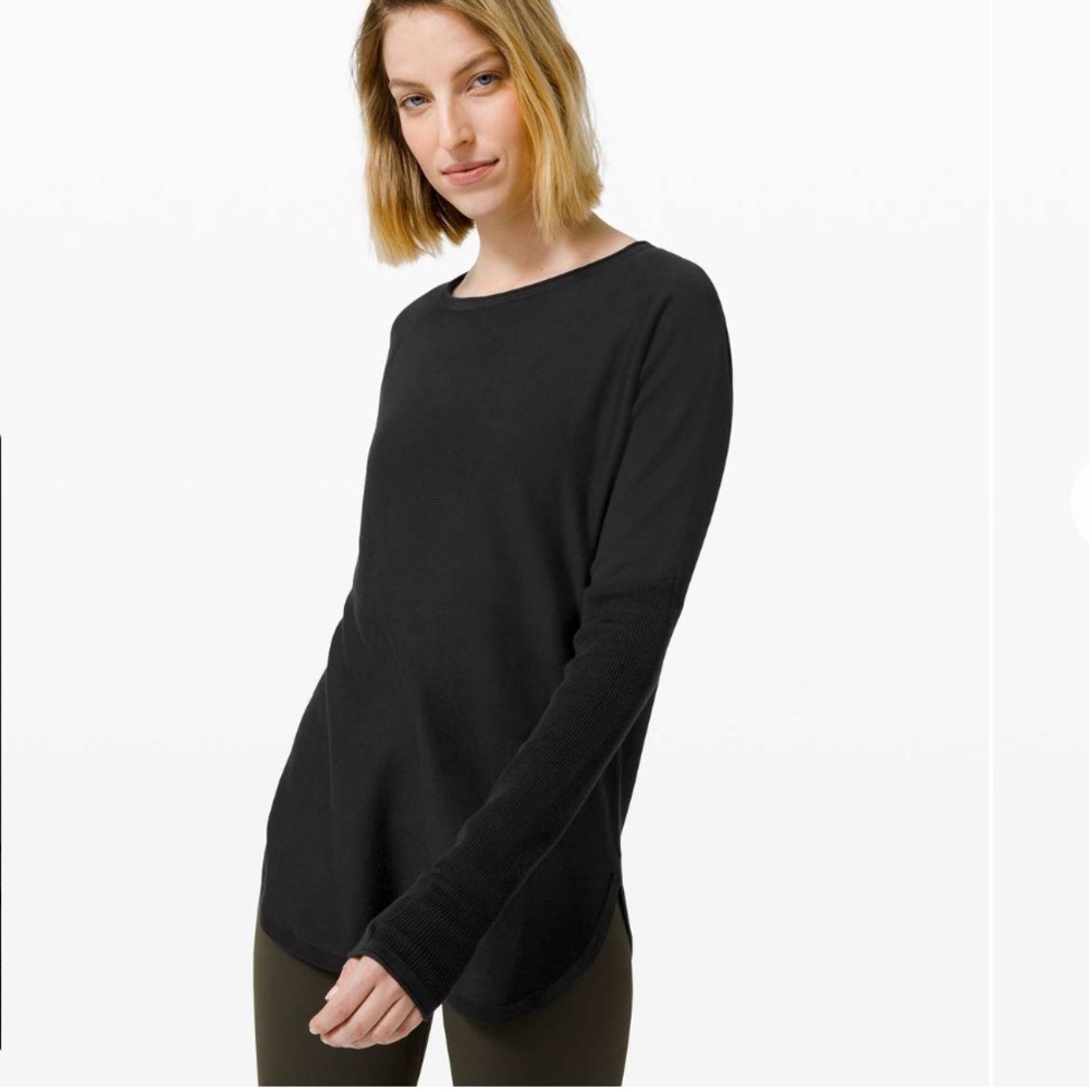 Lululemon Take It All Long Sleeve Sweater Black | Women’s Size 4